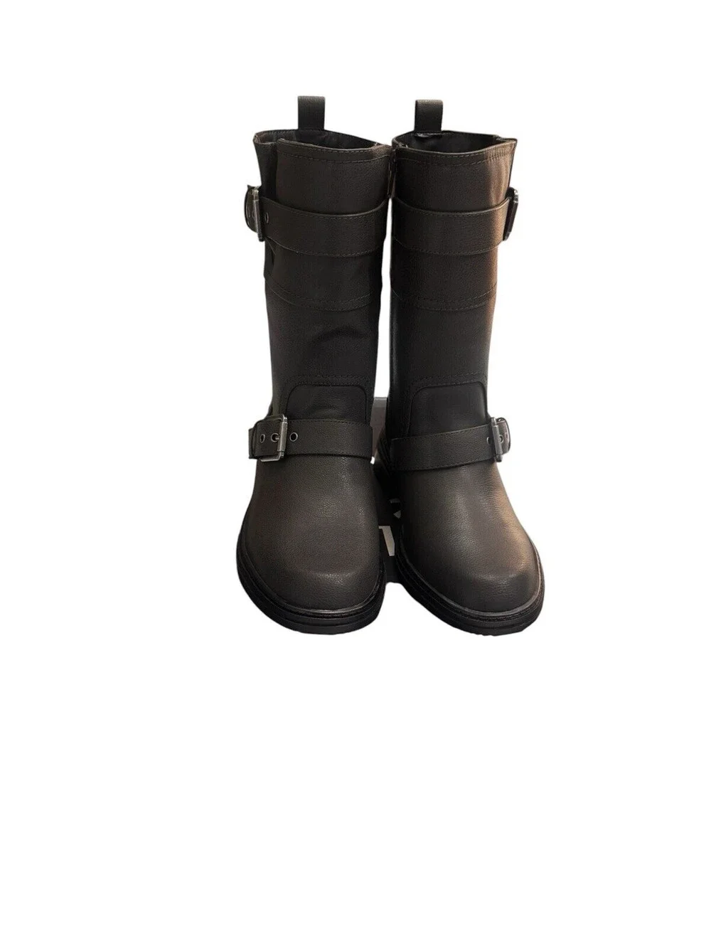 Naturalized Women's Latoya Steel Gray Moto Boots Size 7.5
